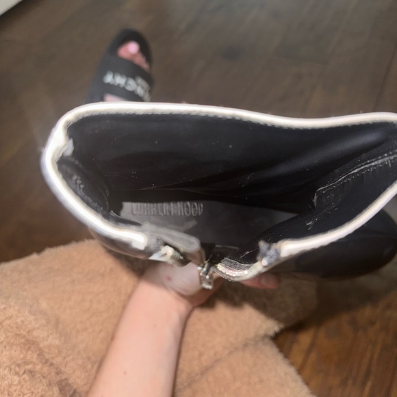 Current Mood Black and White Flame Platform Boots - Picture 6 of 7